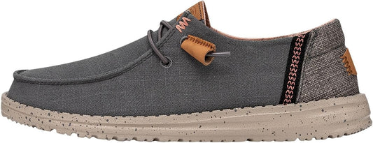 Hey Dude Women's Wendy Washed Canvas Comfortable Lace Up Loafers