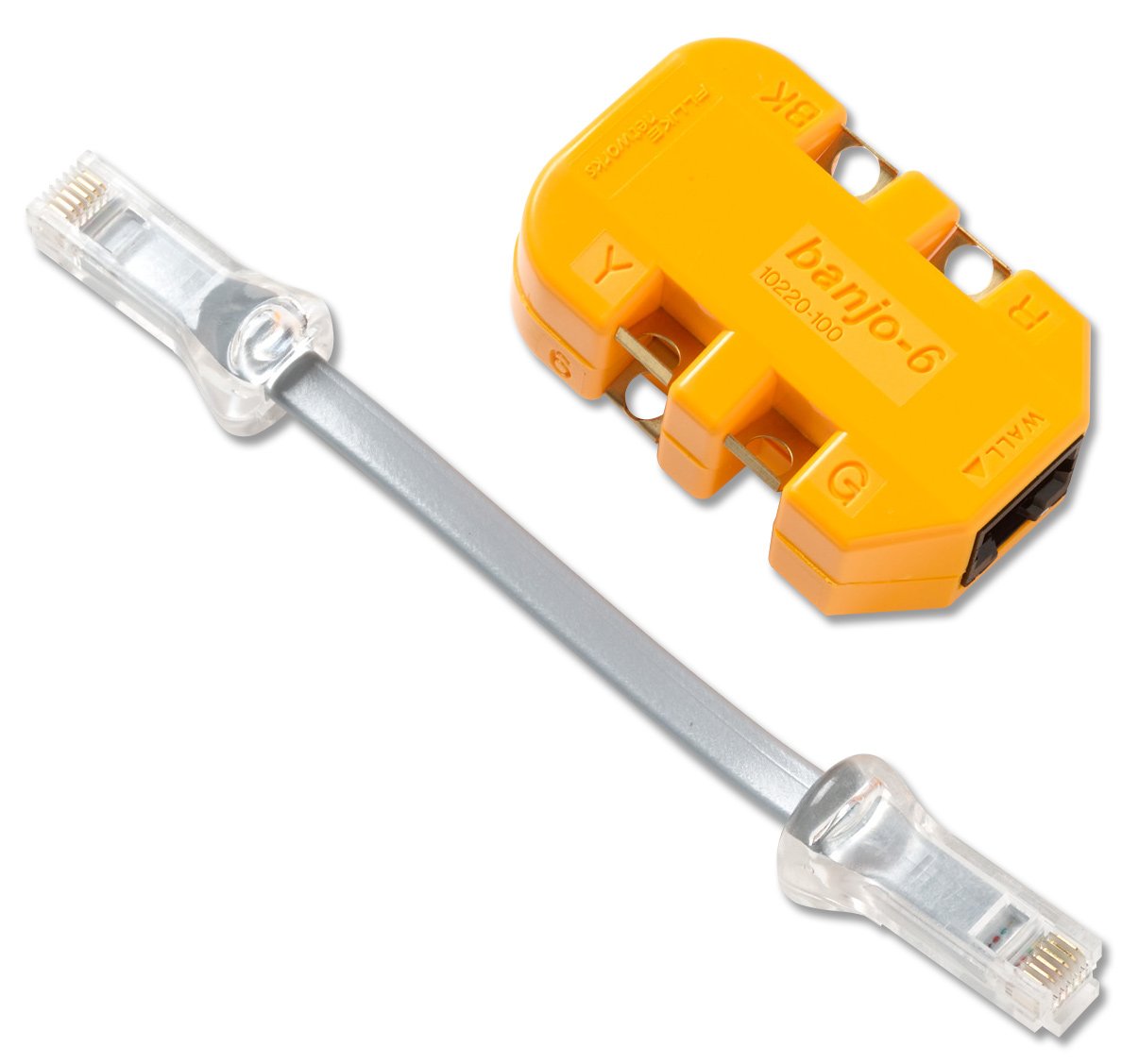 Fluke Networks 6-Wire In-Line Modular Adapter for Testing