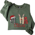 POPPOP Christmas Claus Embroidery Sweatshirt - Cozy Holiday Gift soft