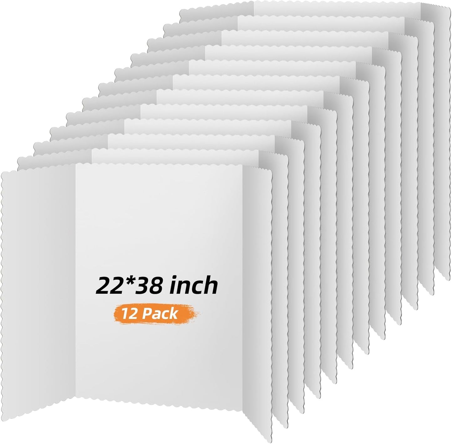 12 Pieces Tri Fold Poster Boards for Science Fair Projects