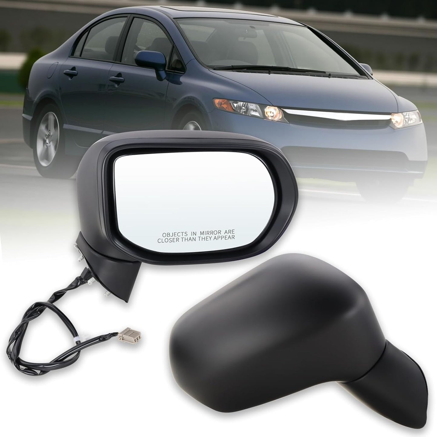 Right Passenger Side Mirror for Honda Civic 2006-2011 Models