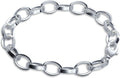 Charm Bracelet in Sterling Silver, Lobster Clasp - Classic Rolo Link