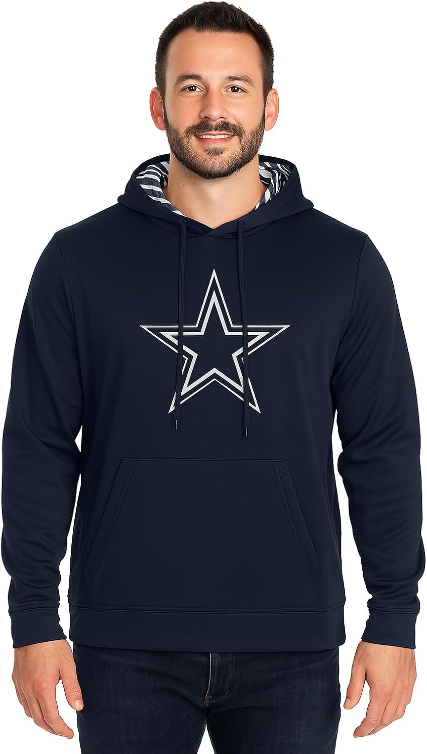 Zubaz NFL Hoodie with Colorful Hood Designs for Fans