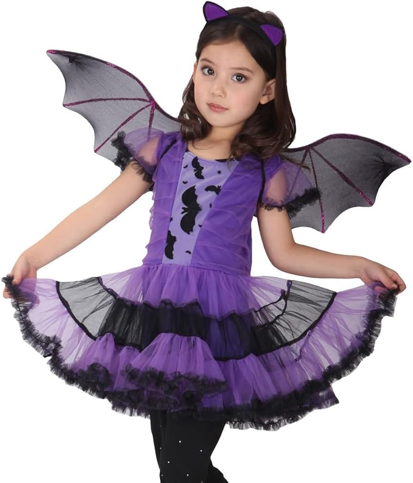 EOZY Girls Bat Vampire Costume for Halloween Fun and Play