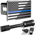 Heavy American Flag Metal Trailer Hitch Cover for 2 in Receivers