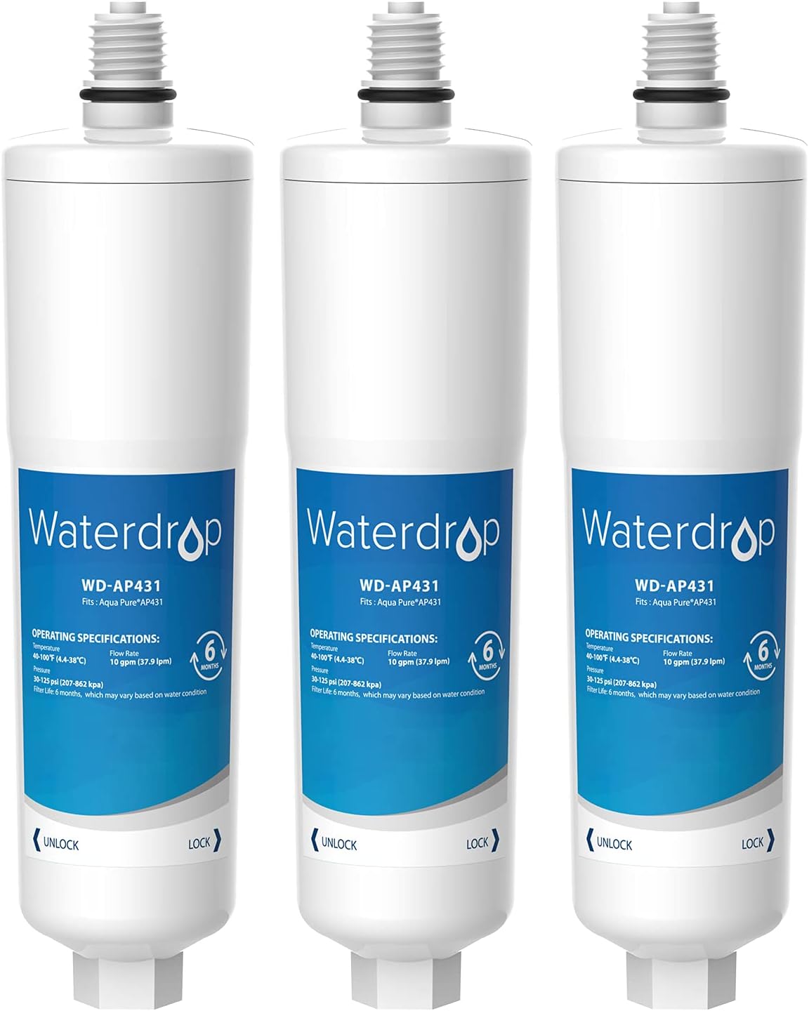 Waterdrop AP431 Replacement Cartridge for Hot Water Scale Inhibitor