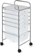 GOFLAME 6-Drawer Rolling Storage Cart - Compact Mobile Craft Organizer