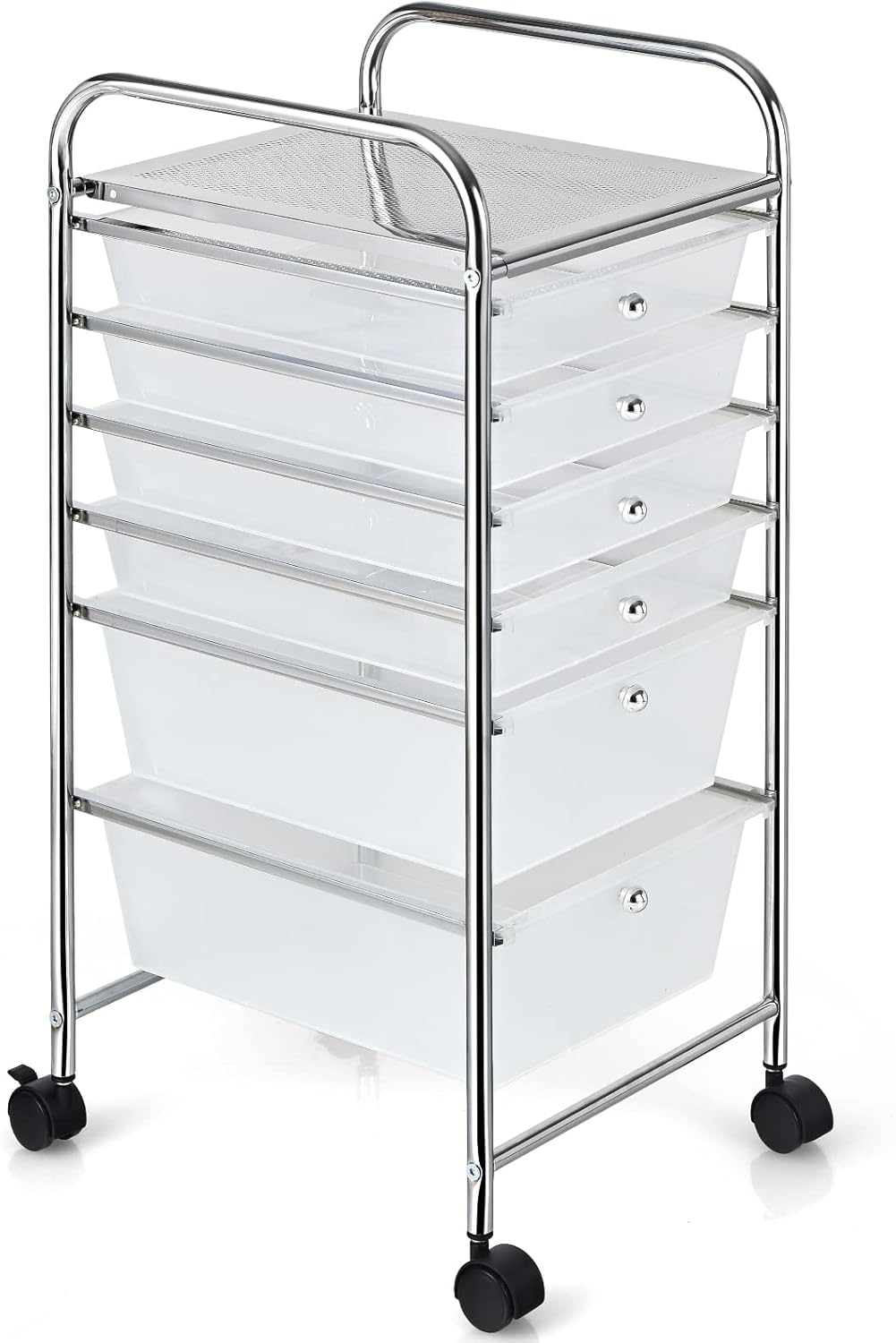 GOFLAME 6-Drawer Rolling Storage Cart for Art and Craft Needs