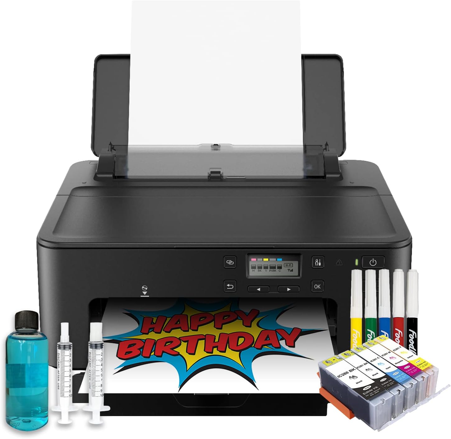 Cake Topper Image Printer Bundle with Ink Cartridges & More