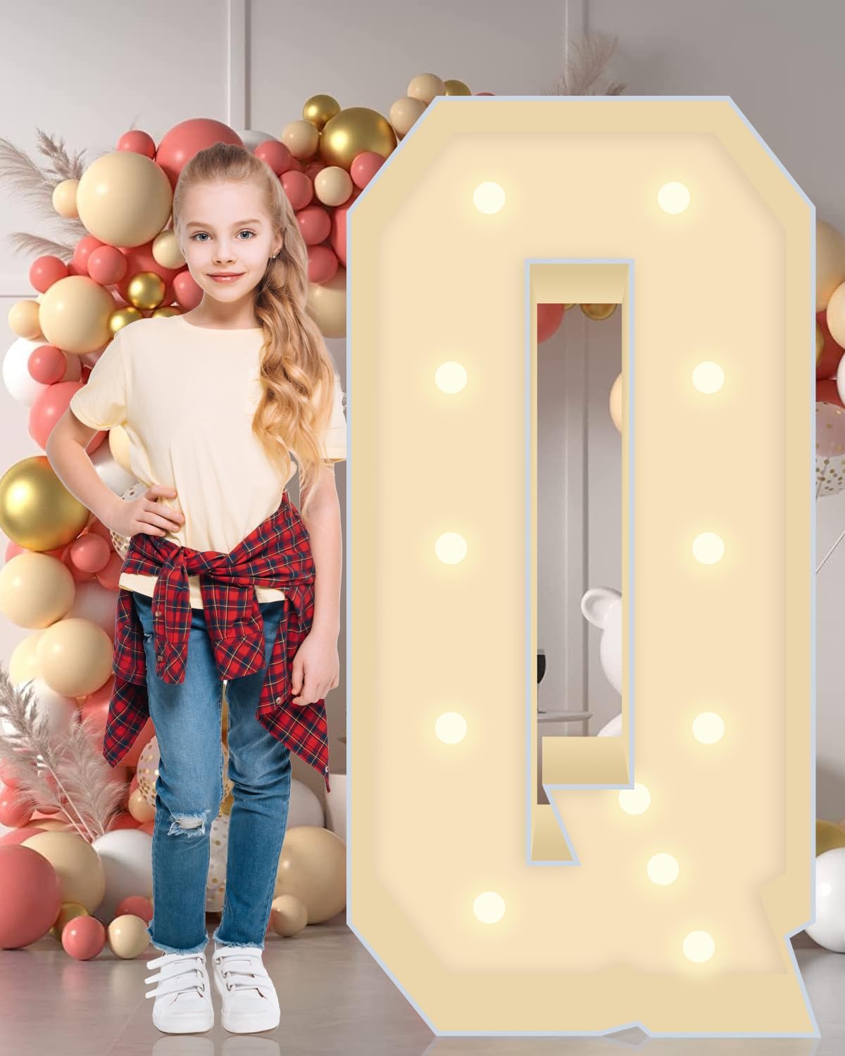 4ft Light Up Marquee Letters Q Sign for Parties and Events