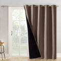 Thermal Insulated 100% Blackout Patio Door Curtain - Noise Reducing