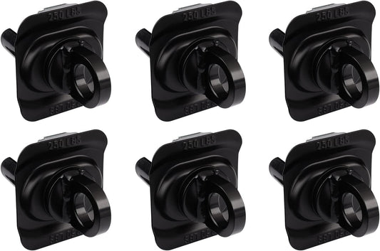 Custom Fit Tie Down Anchors for Chevy and GMC Trucks - 6 Pack