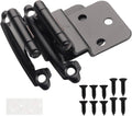 3/8ft Inset Cabinet Hinges Black (25 Pair) - Matte Black Self Closing