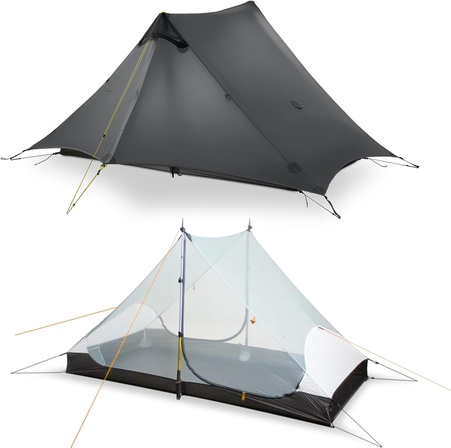LANSHAN Ultralight Tent for 1 or 2-Person Camping Adventures