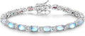 Moonstone Tennis Bracelet Sterling Silver 7 in - Month Birthstone