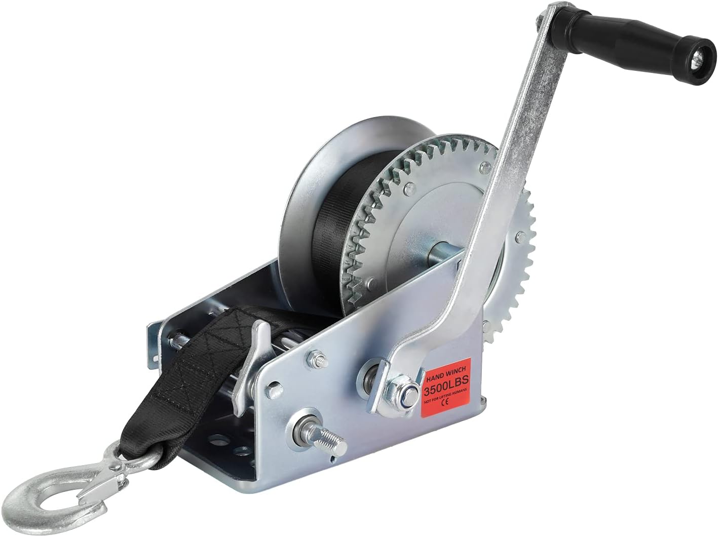 3500 lbs Hand Crank Winch for Boat Trailer Towing and More
