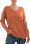 Jouica Women's V Neck Batwing Sleeve Knit Top - Lightweight Comfort