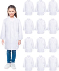 Seajan 12 Pcs Kids Lab Coat Small - Bulk White Costume Set