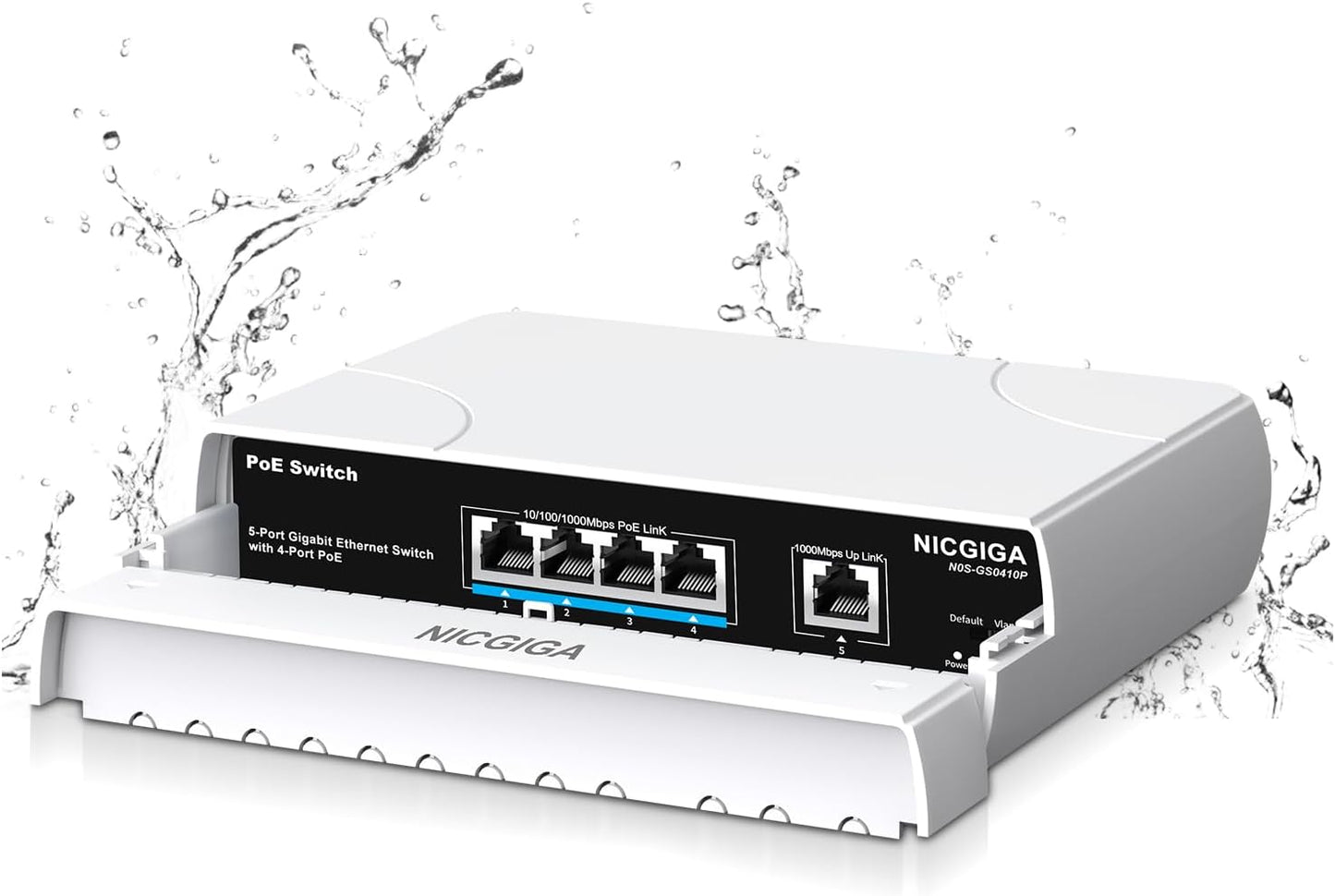 Outdoor Waterproof 4-Port Gigabit PoE Switch for Reliable Networking