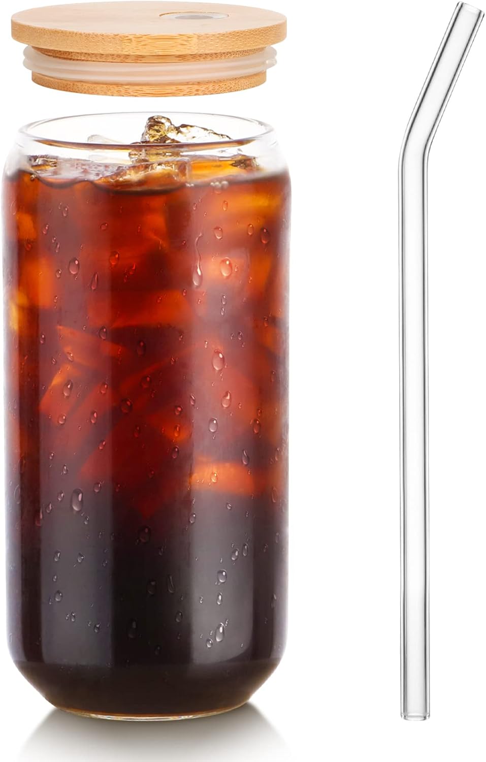 Bamboo Lid Glass Cup - Versatile 16oz Tumbler