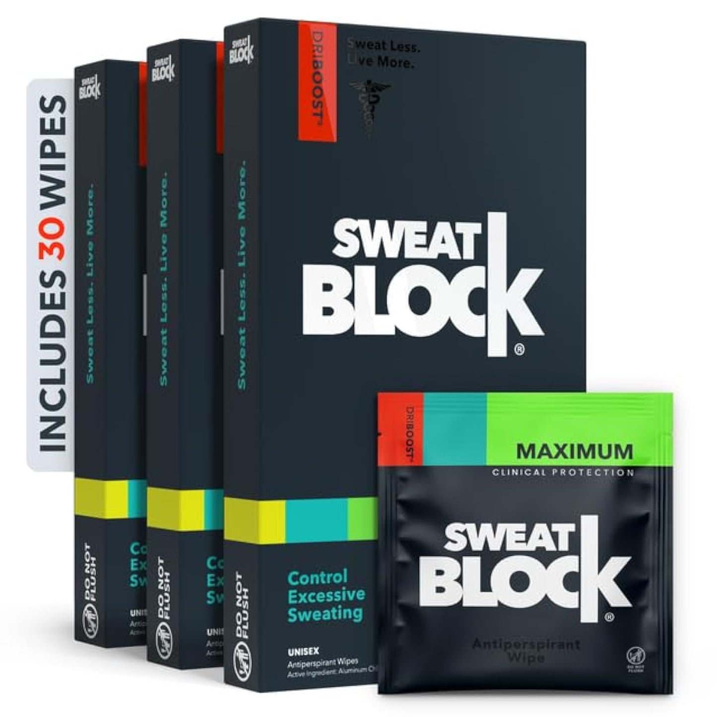 SweatBlock Antiperspirant Wipes for Maximum Sweat Protection