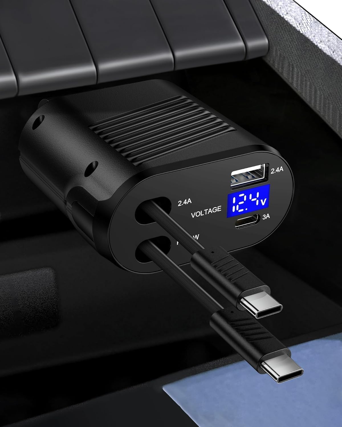 Fast Charge Car Charger Dual USB - 4-in-1 Convenience