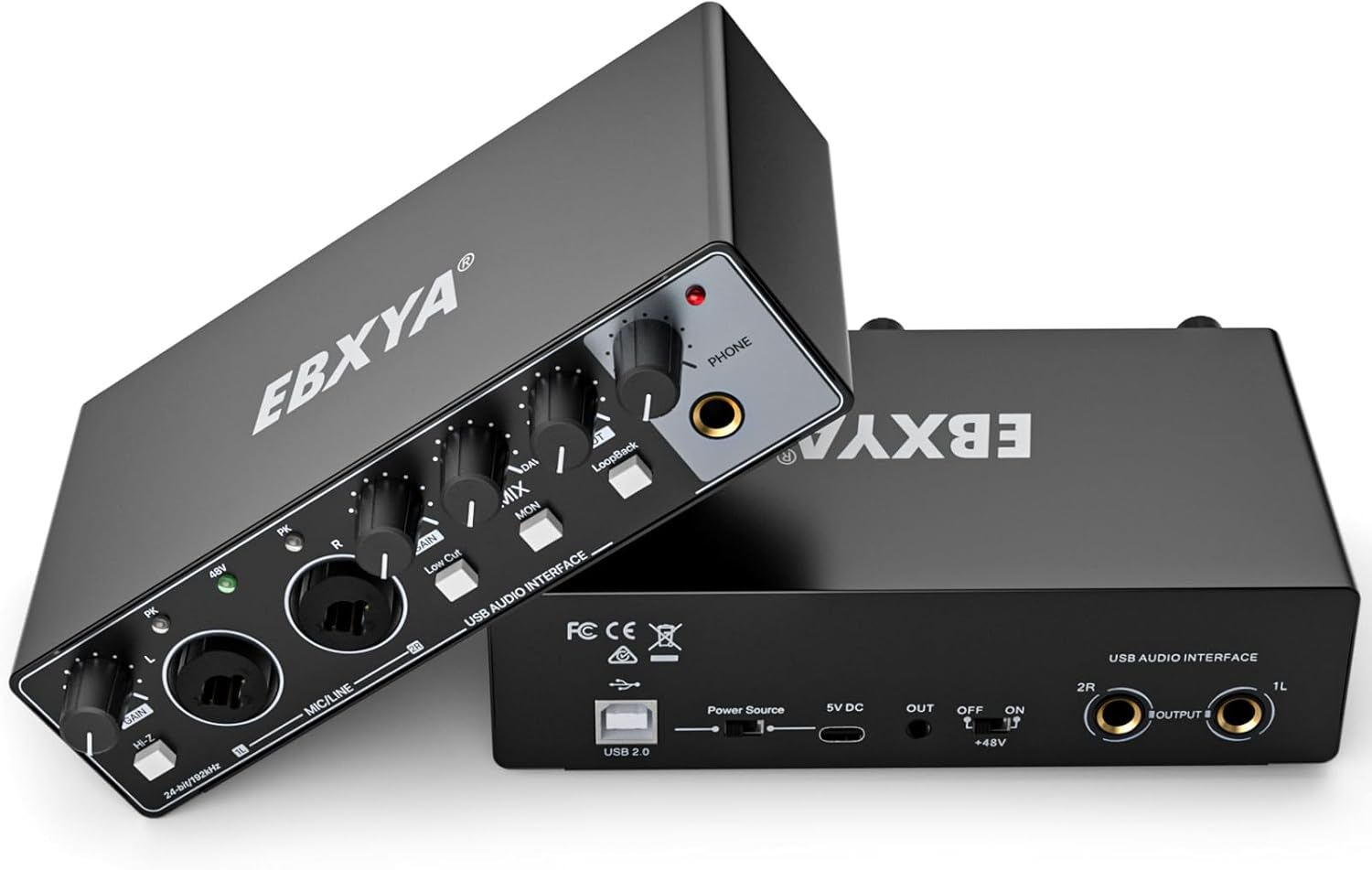 EBXYA 2i2 USB Audio Interface for High-Quality Recording