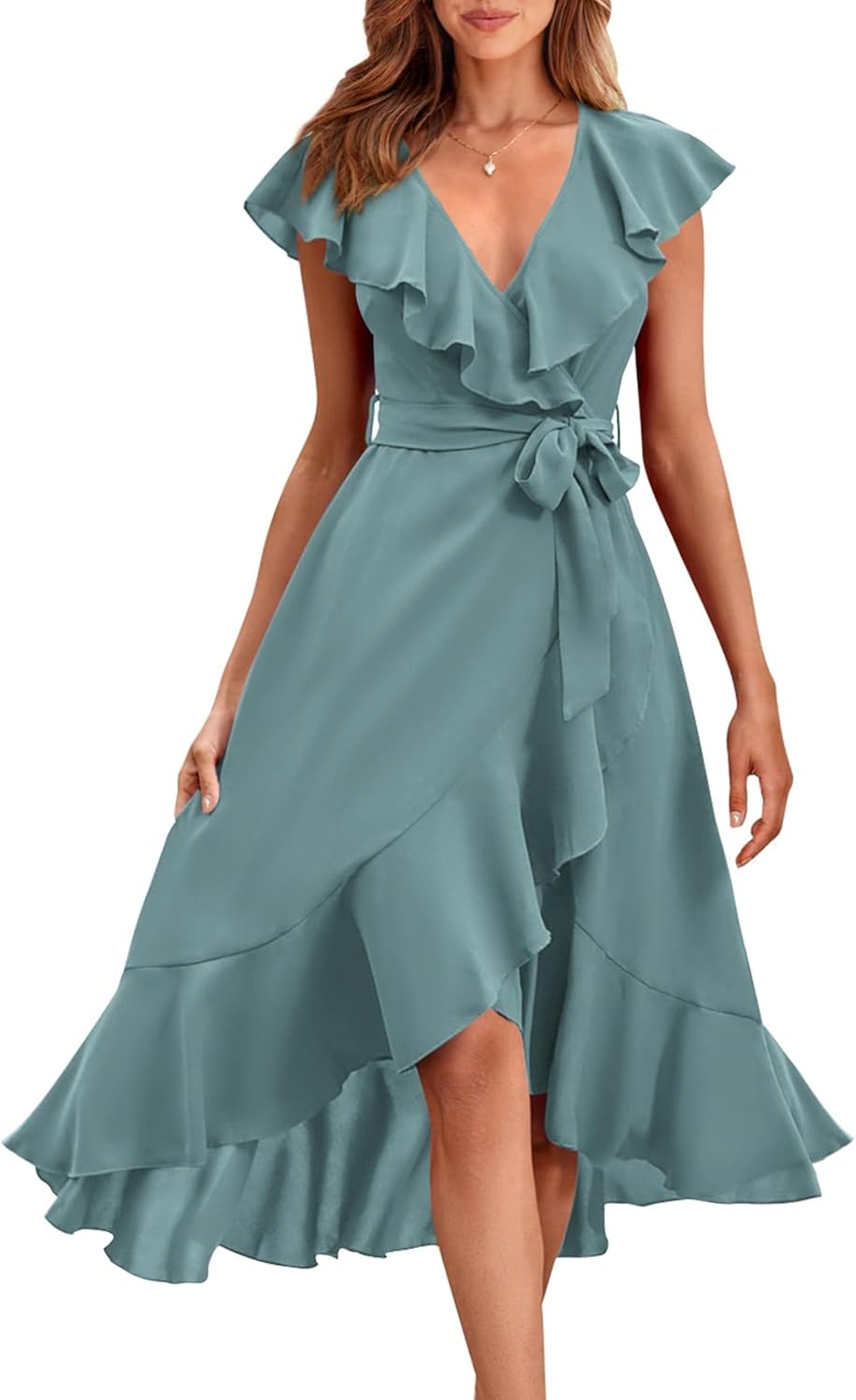 PRETTYGARDEN Women's Summer Cross Midi Dress for 2025 Events