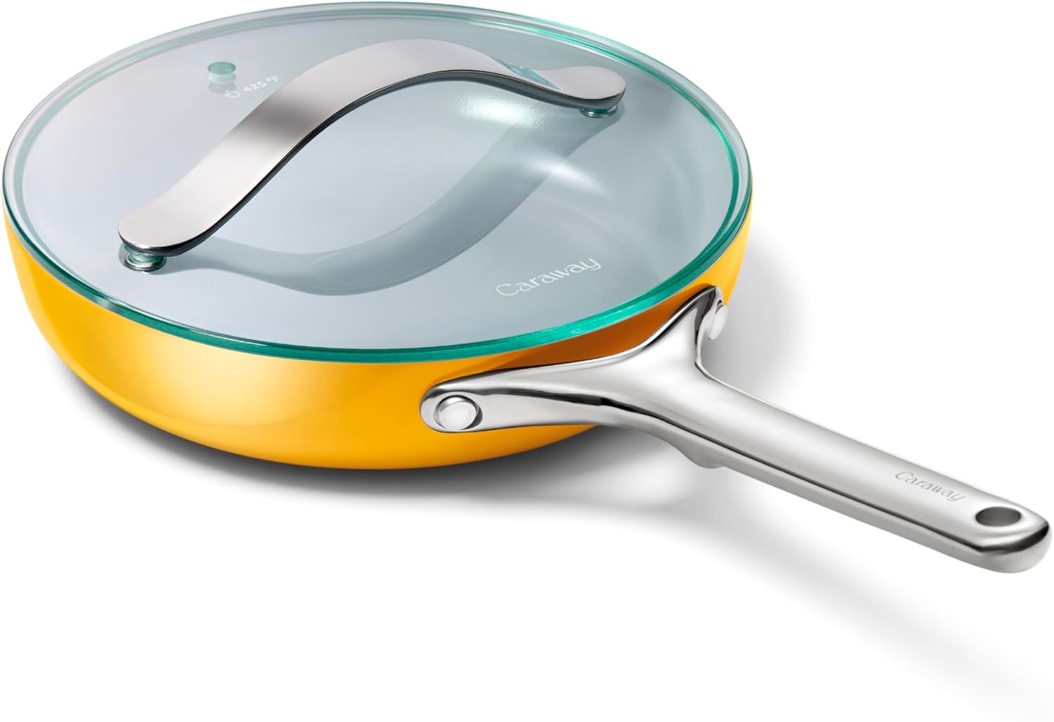 Caraway Nonstick Ceramic Mini Fry Pan with Glass Lid - 8 in