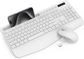 Wireless Keyboard and Mouse Combo - Ergonomic Full-Size Set for Quiet