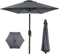 7.5ft Heavy-Duty Round Outdoor Market Table Patio Umbrella - Slate