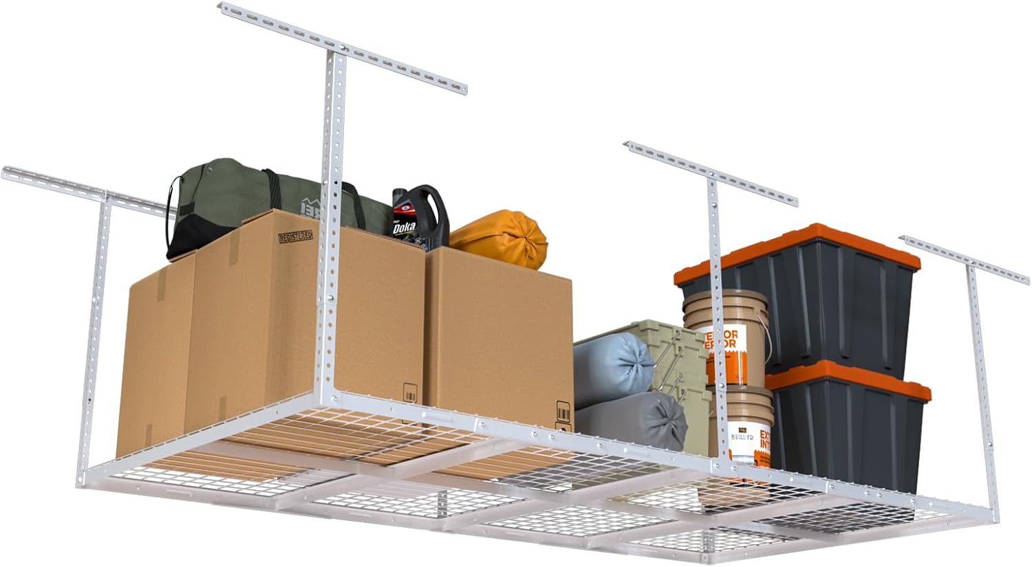 4ftx8ft Overhead Garage Storage Rack for Heavy-Duty Use
