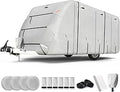 FRUNO Travel Trailer RV Cover 24ft-27ft - Water-Resistant Anti-UV