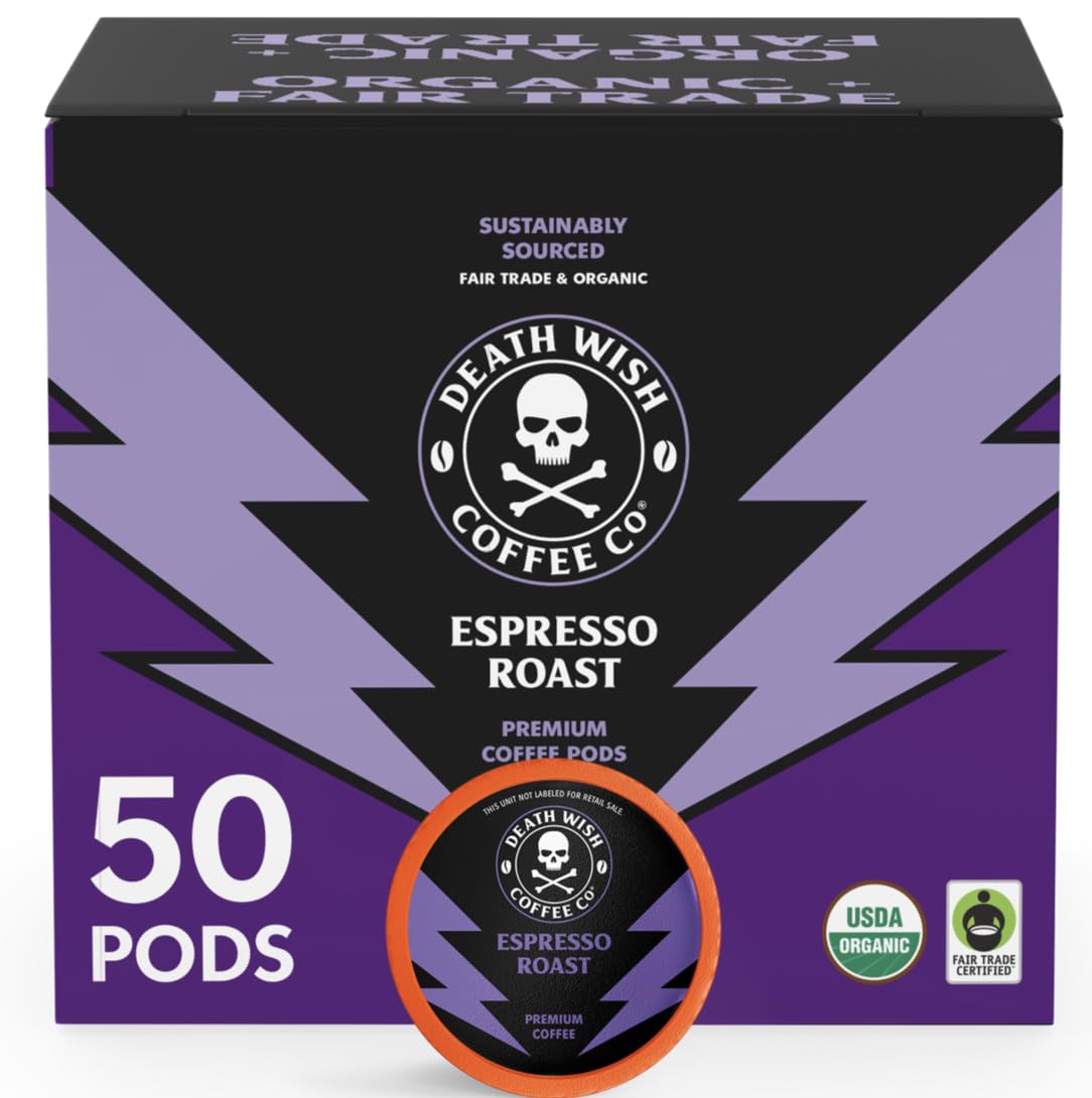 50 Fair Trade Espresso Pods by Death Wish Coffee