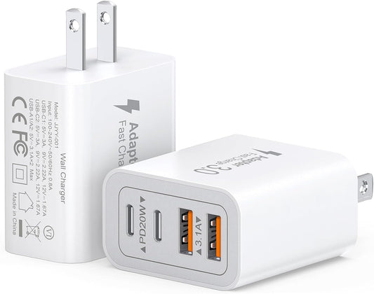 Dual-Port Fast Charger for iPhone & Samsung