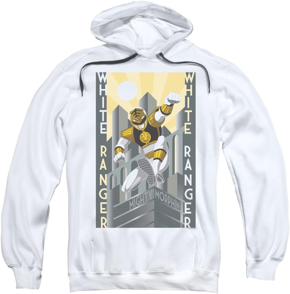 Power Rangers White Ranger Duo Unisex Adult Pull-Over Hoodie