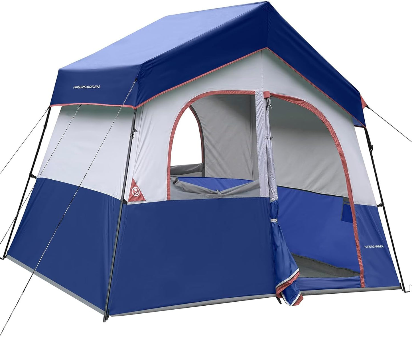 HIKERGARDEN 6-8 Person Camping Tent - Spacious Family Cabin Tent