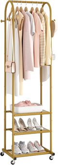 Heavy Duty Clothing Rack with Wheels - Space Saving 71.8in Garment