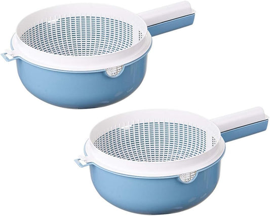 Double Layer Pot Strainer Set - Efficient Drainage