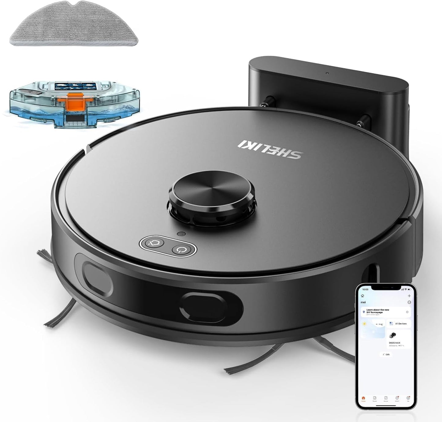 Robot Vacuum and Mop Combo with LiDAR Navigation for Home
