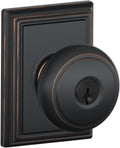 Schlage Andover F51A AND 716 Door Knob - Aged Bronze Keyed Entry
