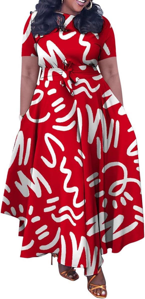 BFFBABY Plus Size A Line Dress for Women Summer Casual Wear