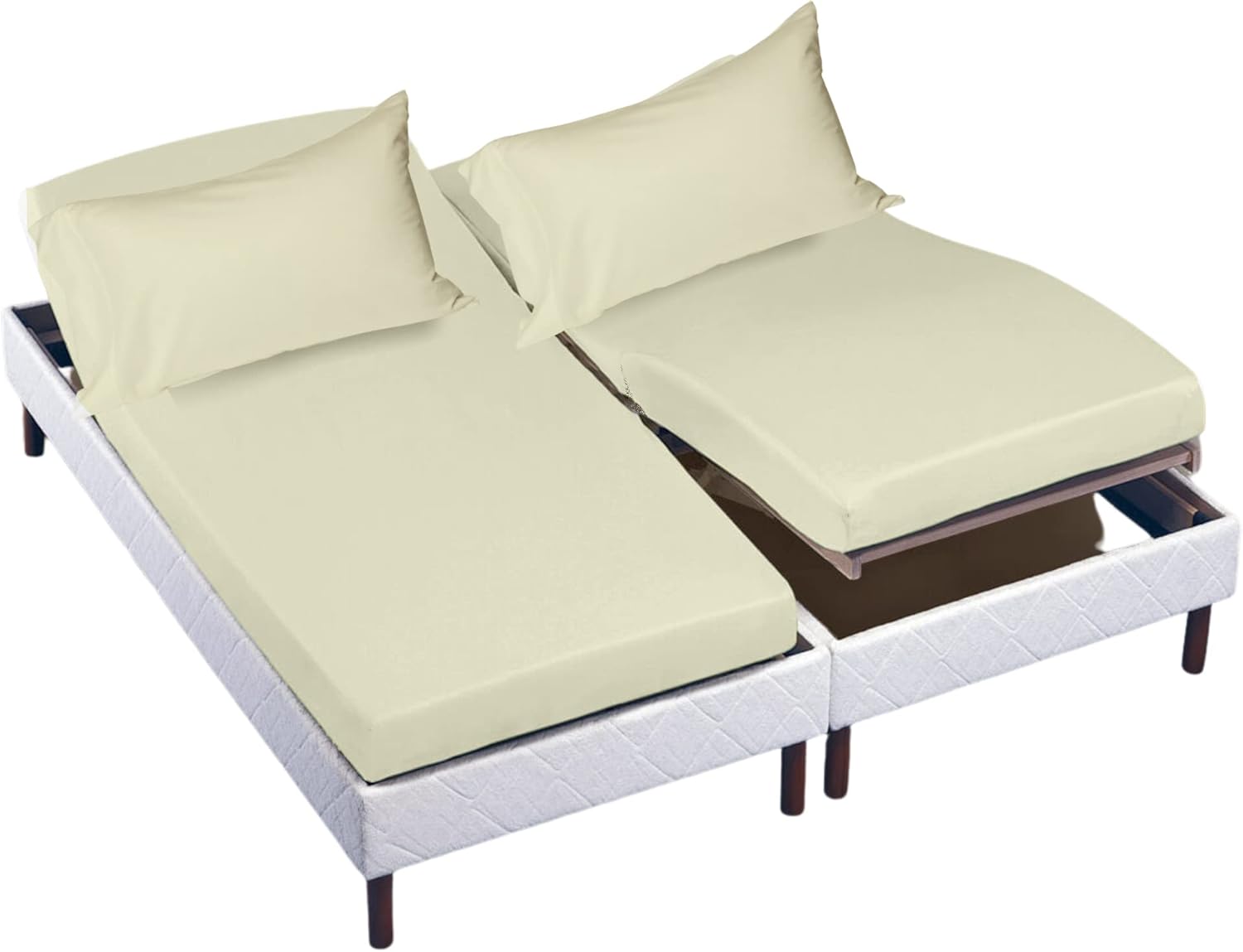 Premium 100% Egyptian Cotton Sheet Set for Split King Beds