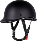 Motorcycle Half Shell Hawk Style Helmet Matte Black - Compact Fit