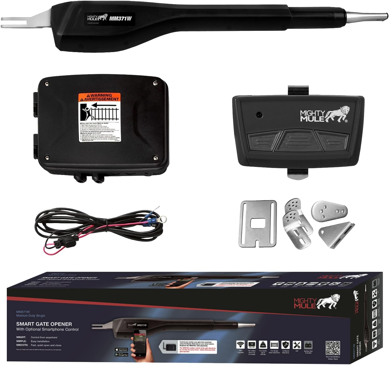 Mighty Mule MM371W Automatic Gate Opener for 16ft Gates