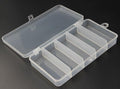3 Pack 5 Grid Clear Plastic Fishing Tackle Box - Compact Storage