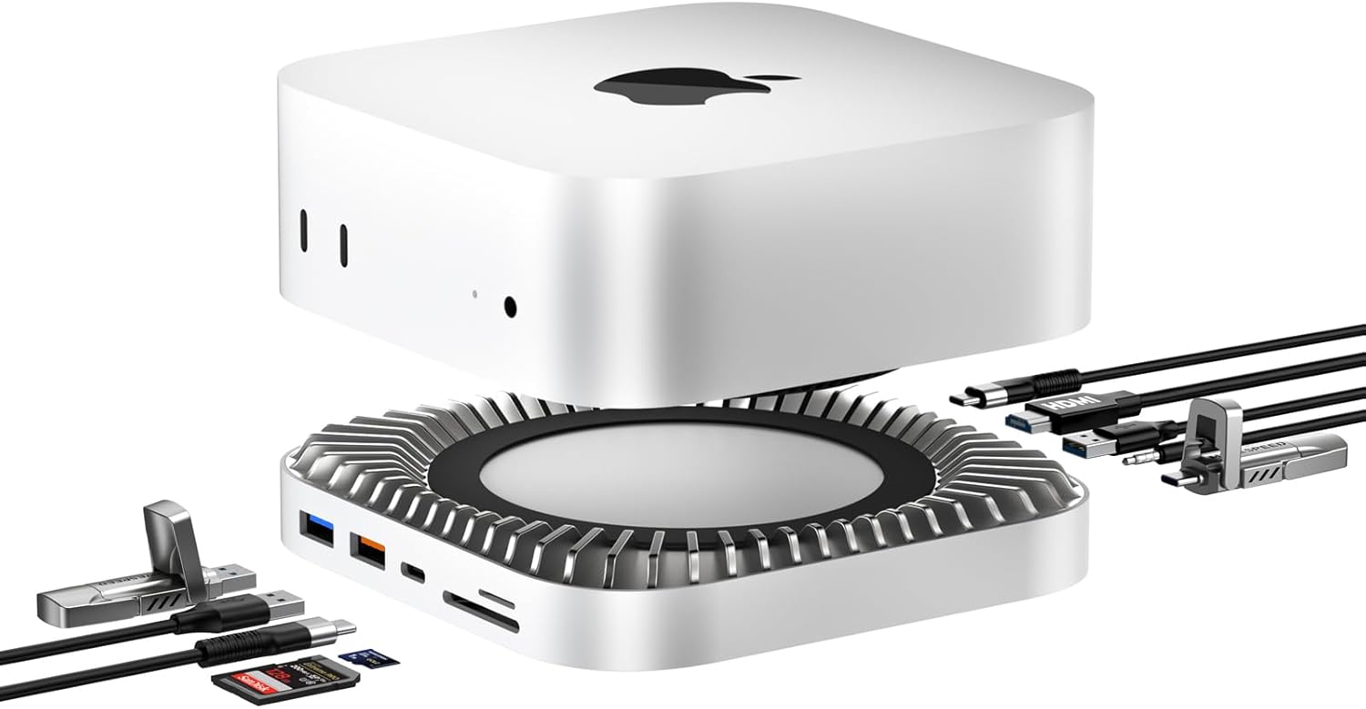 Mac mini M4 Dock with HDMI Hub and SSD Enclosure for 2024