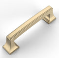 Brushed Brass Cabinet Pulls 3-3/4 in Hole Center - Durable Brushed