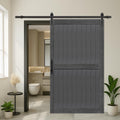 48in x 84in Deep Gray Barn Door with 8ft Sliding Hardware - Quick