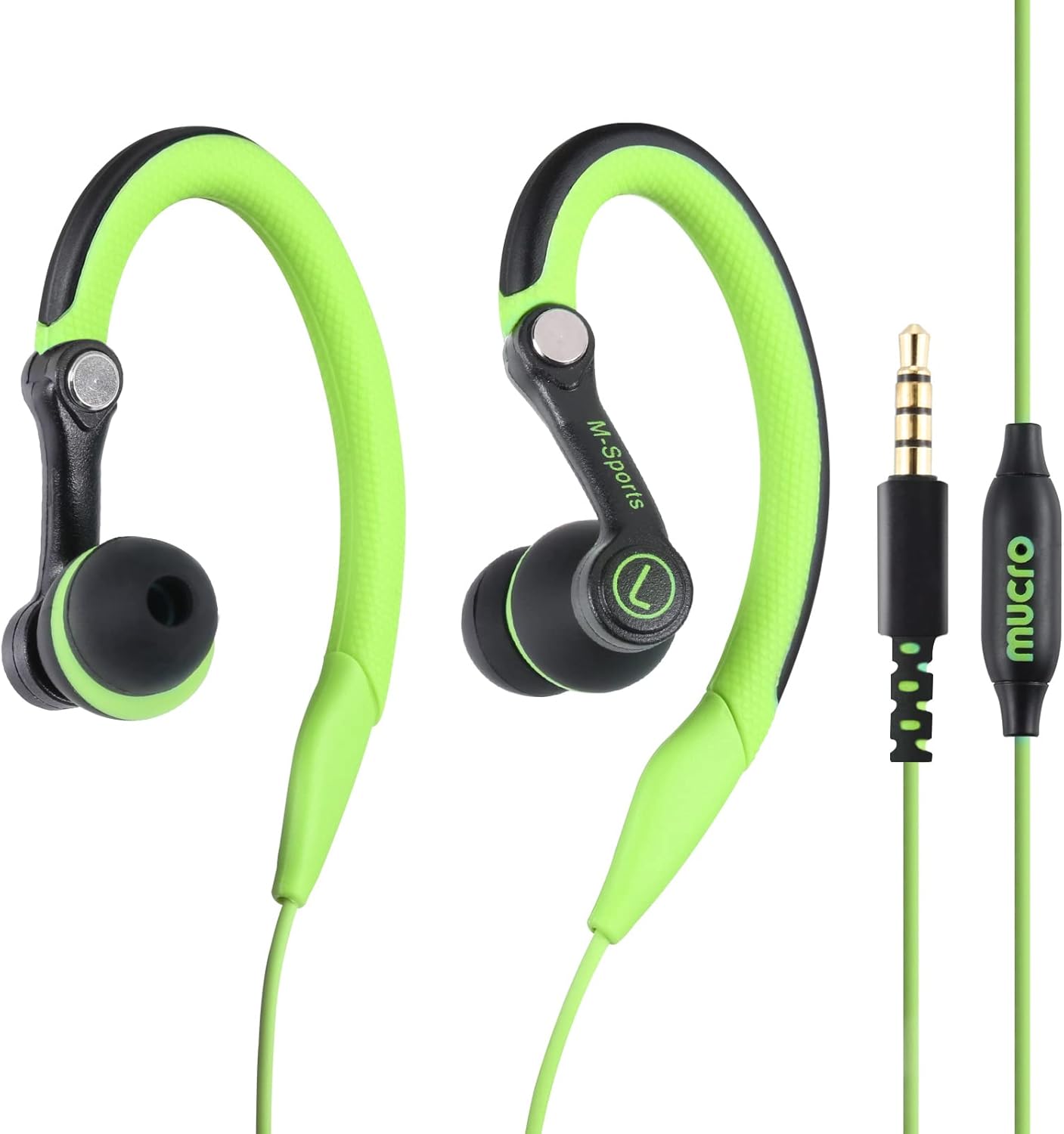 Sweatproof Over Ear Sports Headphones with Mic - Mucro